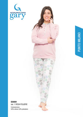 PIGIAMA DONNA M/L S50081 Tellini S.r.l. Ingrosso Abbigliamento